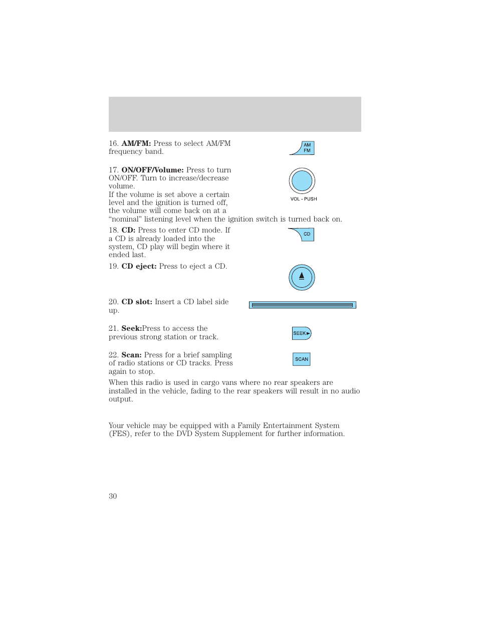 Entertainment systems | FORD 2004 Freestar v.2 User Manual | Page 31 / 289