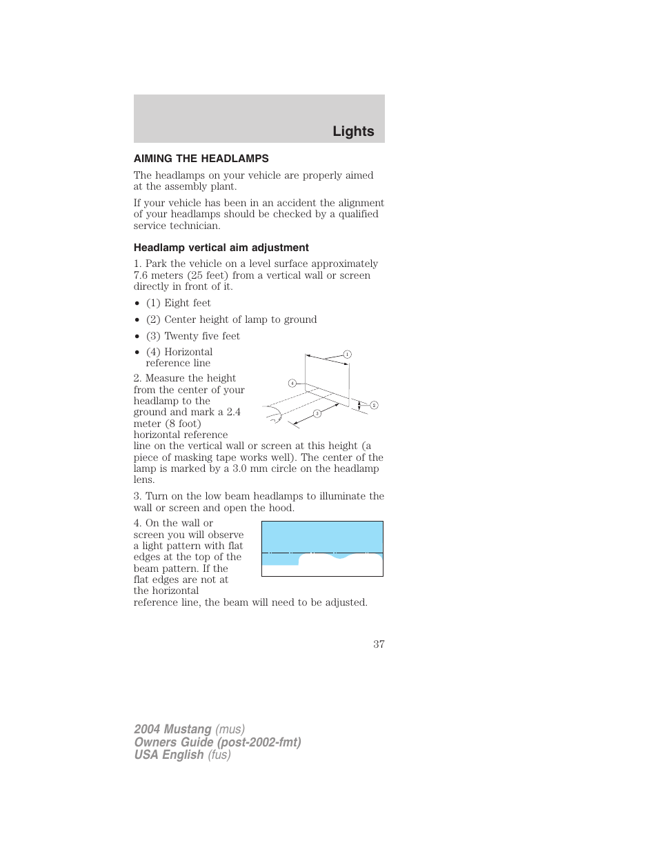 Lights | FORD 2004 Mustang v.1 User Manual | Page 37 / 240