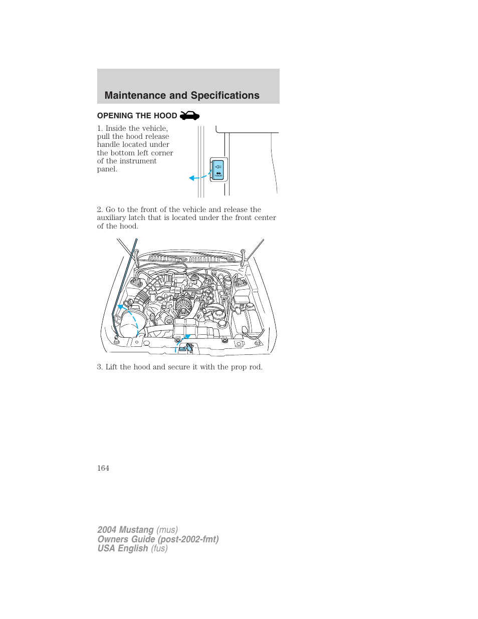 Maintenance and specifications | FORD 2004 Mustang v.2 User Manual | Page 164 / 240