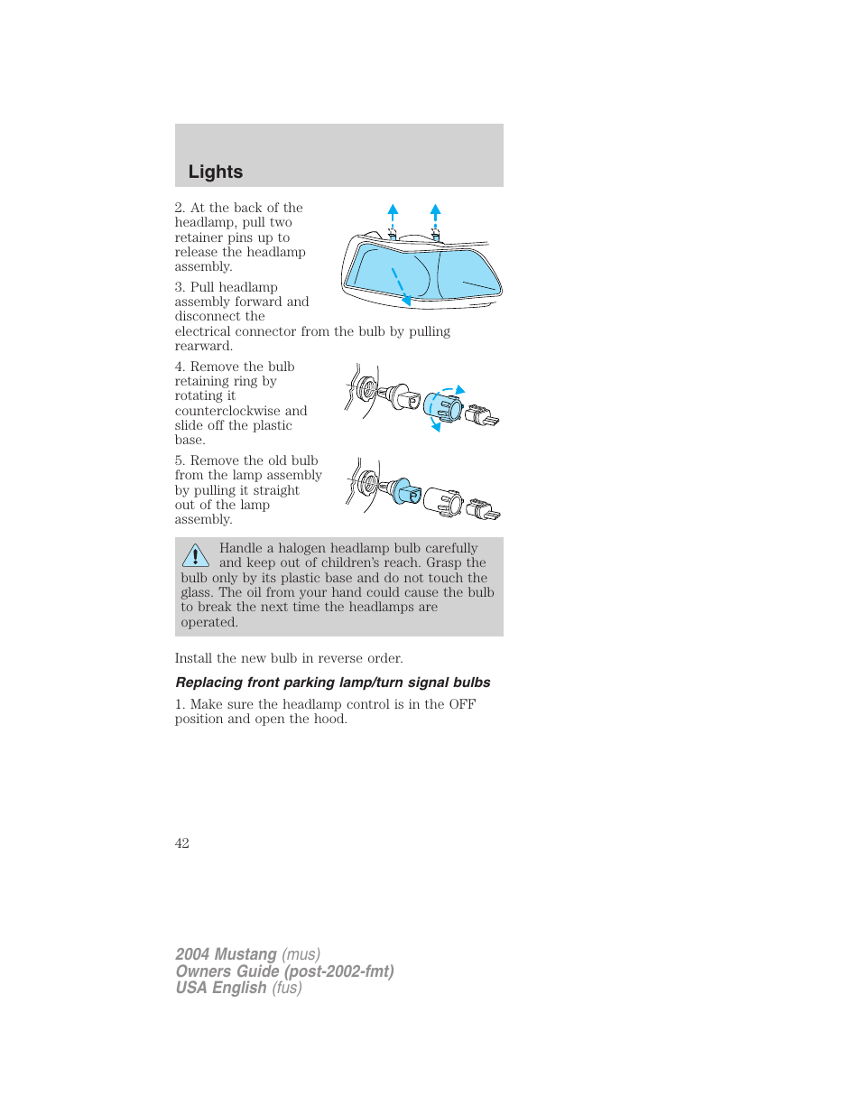 Lights | FORD 2004 Mustang v.2 User Manual | Page 42 / 240