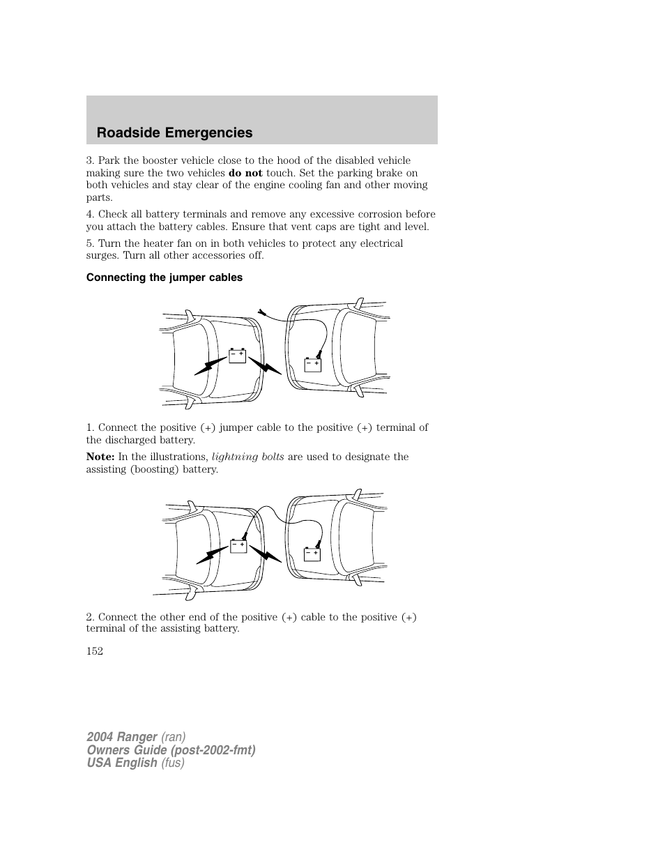 Roadside emergencies | FORD 2004 Ranger v.1 User Manual | Page 152 / 248