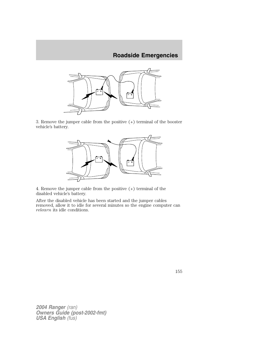 Roadside emergencies | FORD 2004 Ranger v.1 User Manual | Page 155 / 248