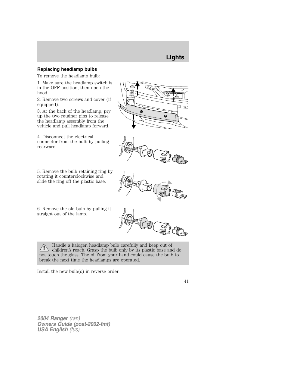 Lights | FORD 2004 Ranger v.1 User Manual | Page 41 / 248