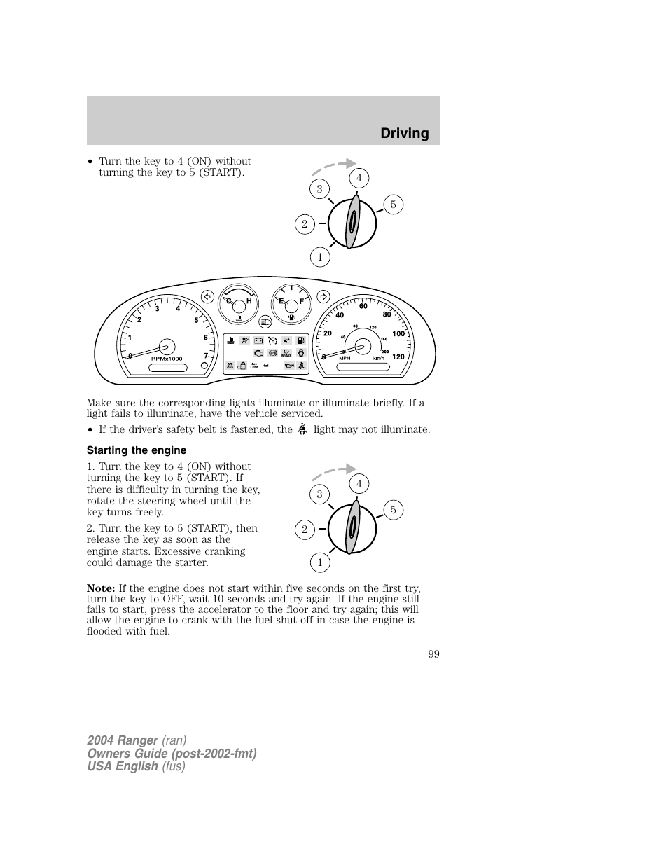 Driving | FORD 2004 Ranger v.1 User Manual | Page 99 / 248