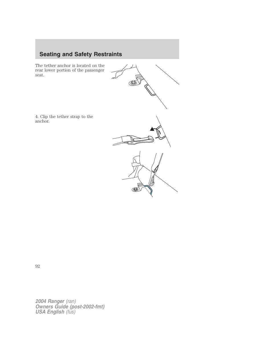 FORD 2004 Ranger v.2 User Manual | Page 92 / 248