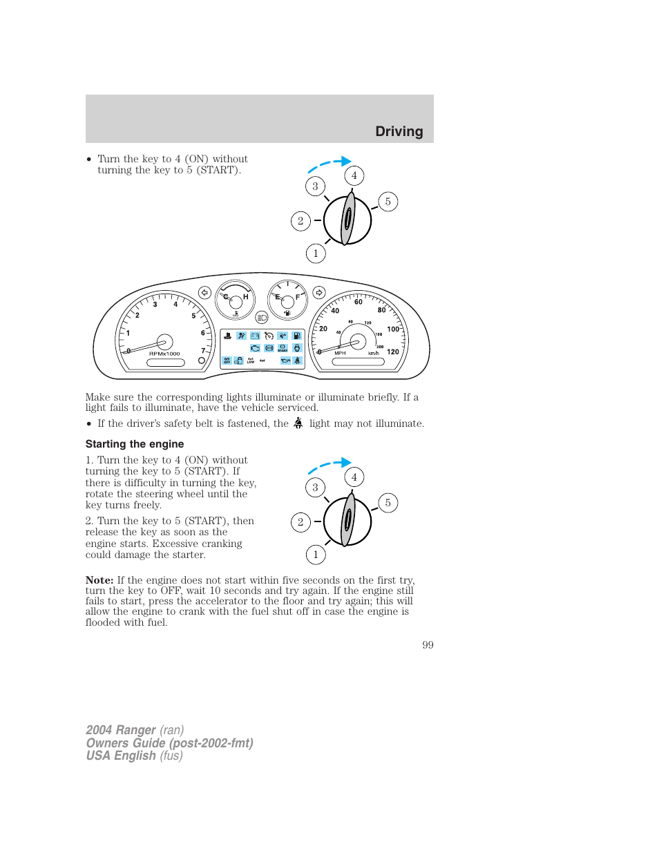 Driving | FORD 2004 Ranger v.2 User Manual | Page 99 / 248