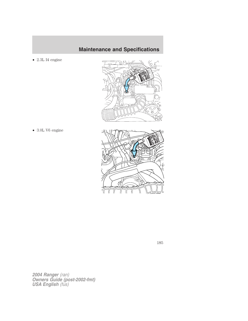 FORD 2004 Ranger v.3 User Manual | Page 185 / 248