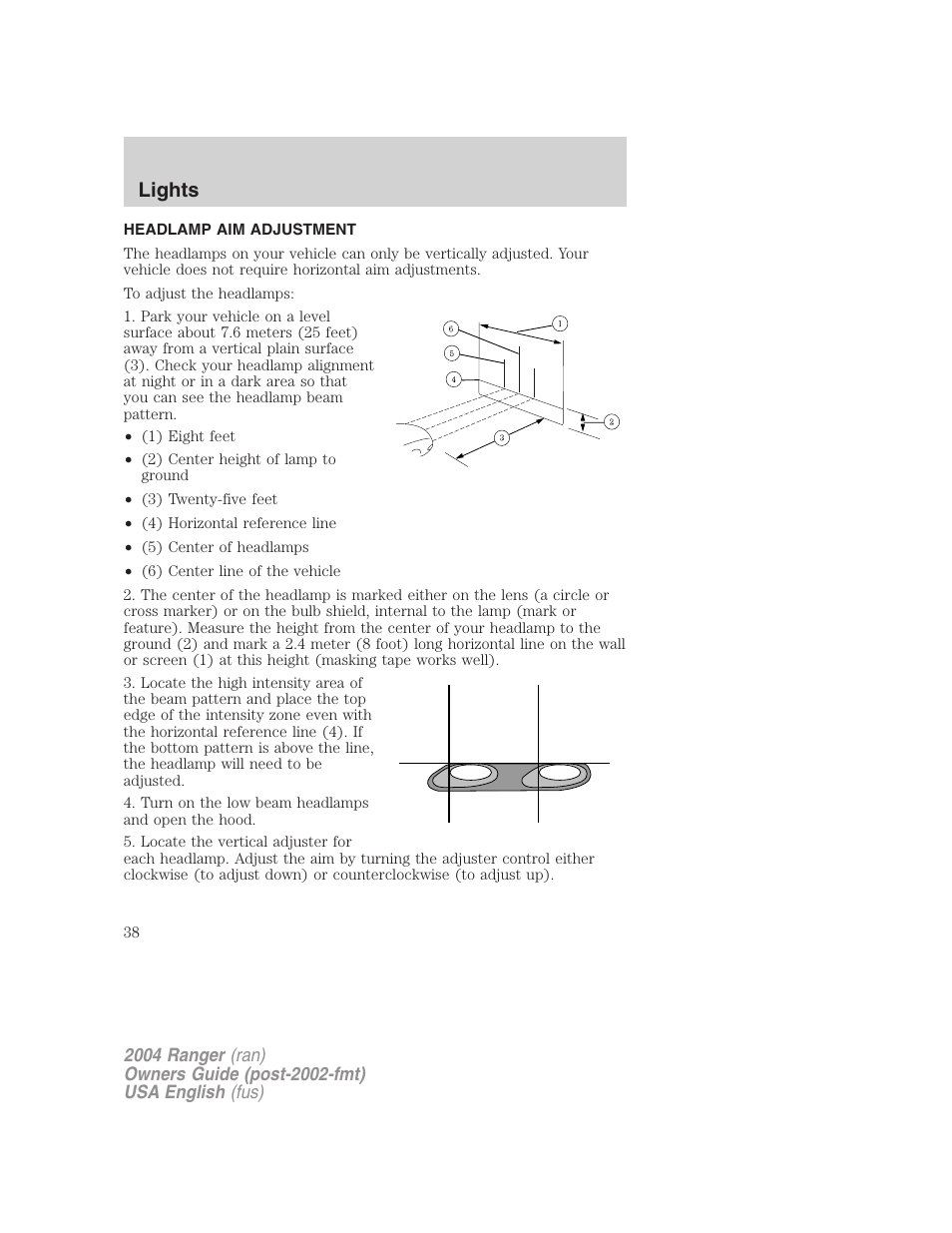 Lights | FORD 2004 Ranger v.3 User Manual | Page 38 / 248