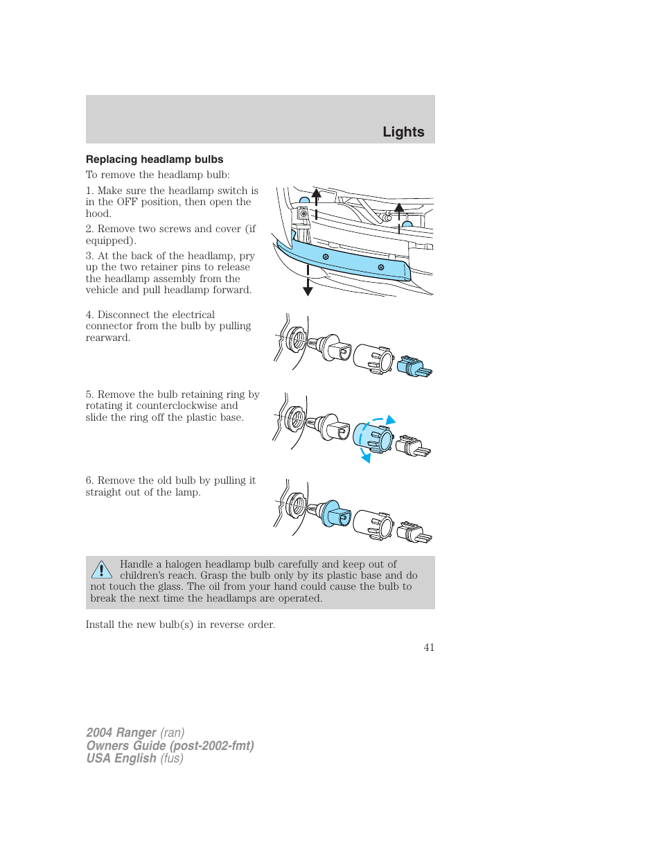 Lights | FORD 2004 Ranger v.3 User Manual | Page 41 / 248