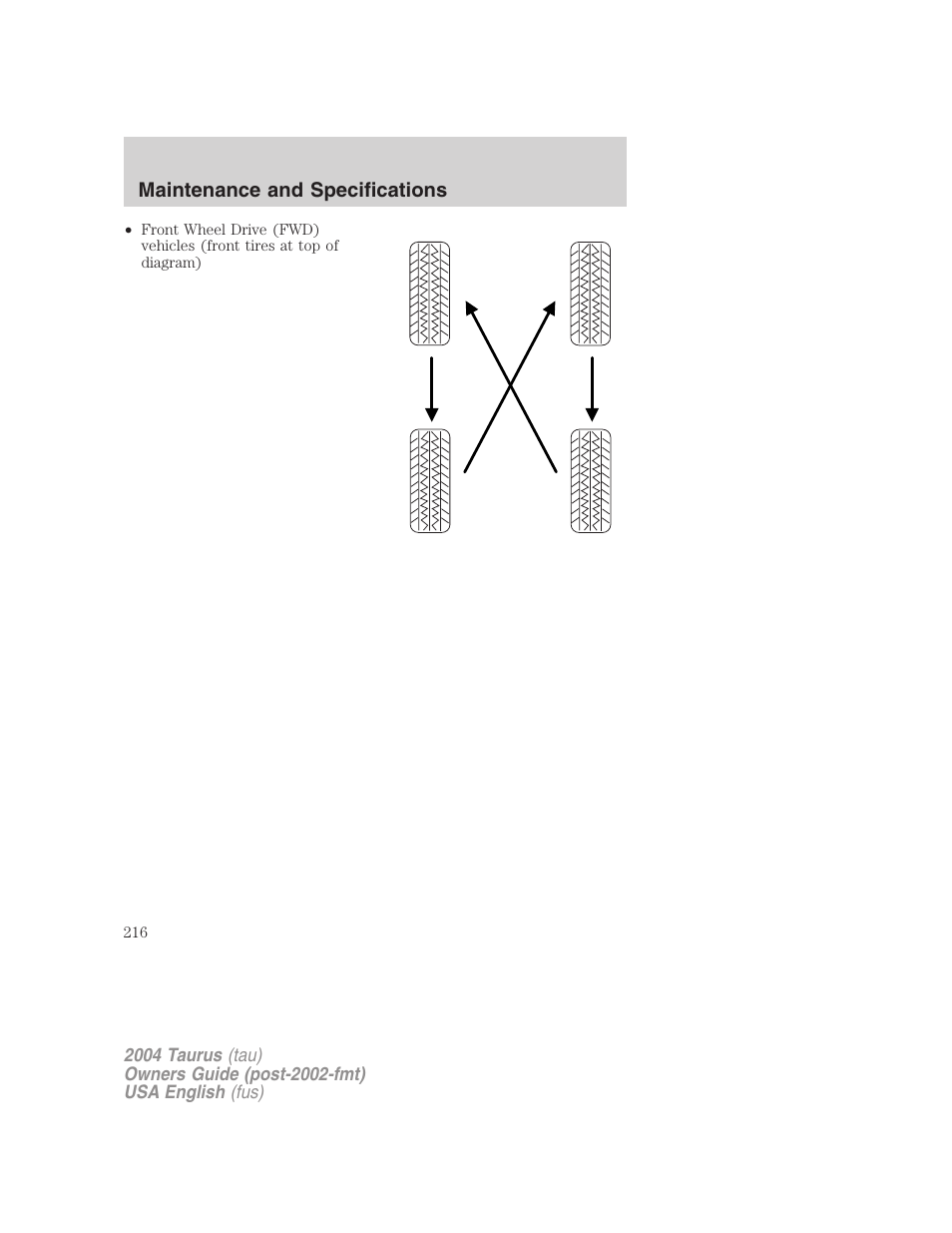 FORD 2004 Taurus v.1 User Manual | Page 216 / 240