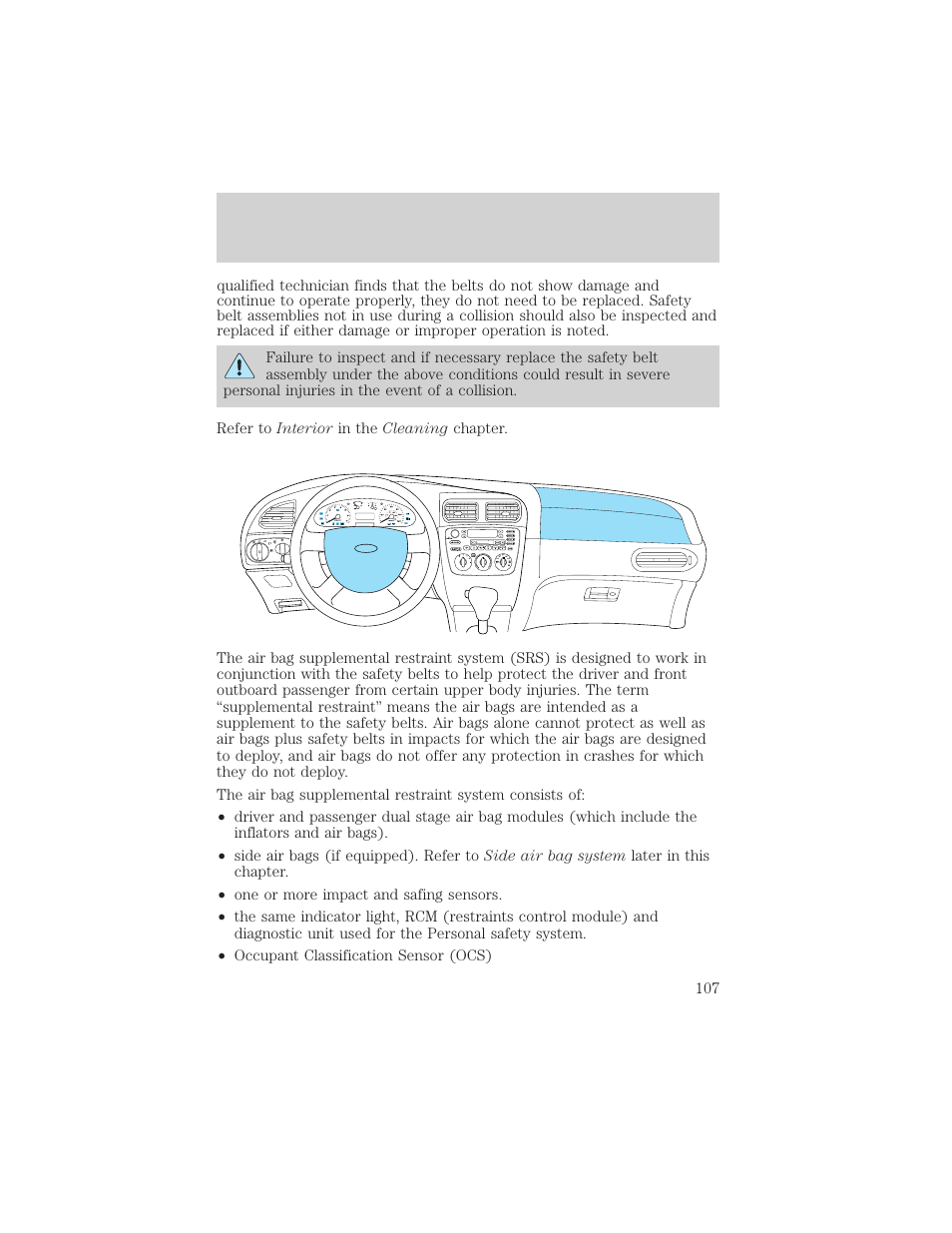 Seating and safety restraints | FORD 2004 Taurus v.2 User Manual | Page 107 / 248