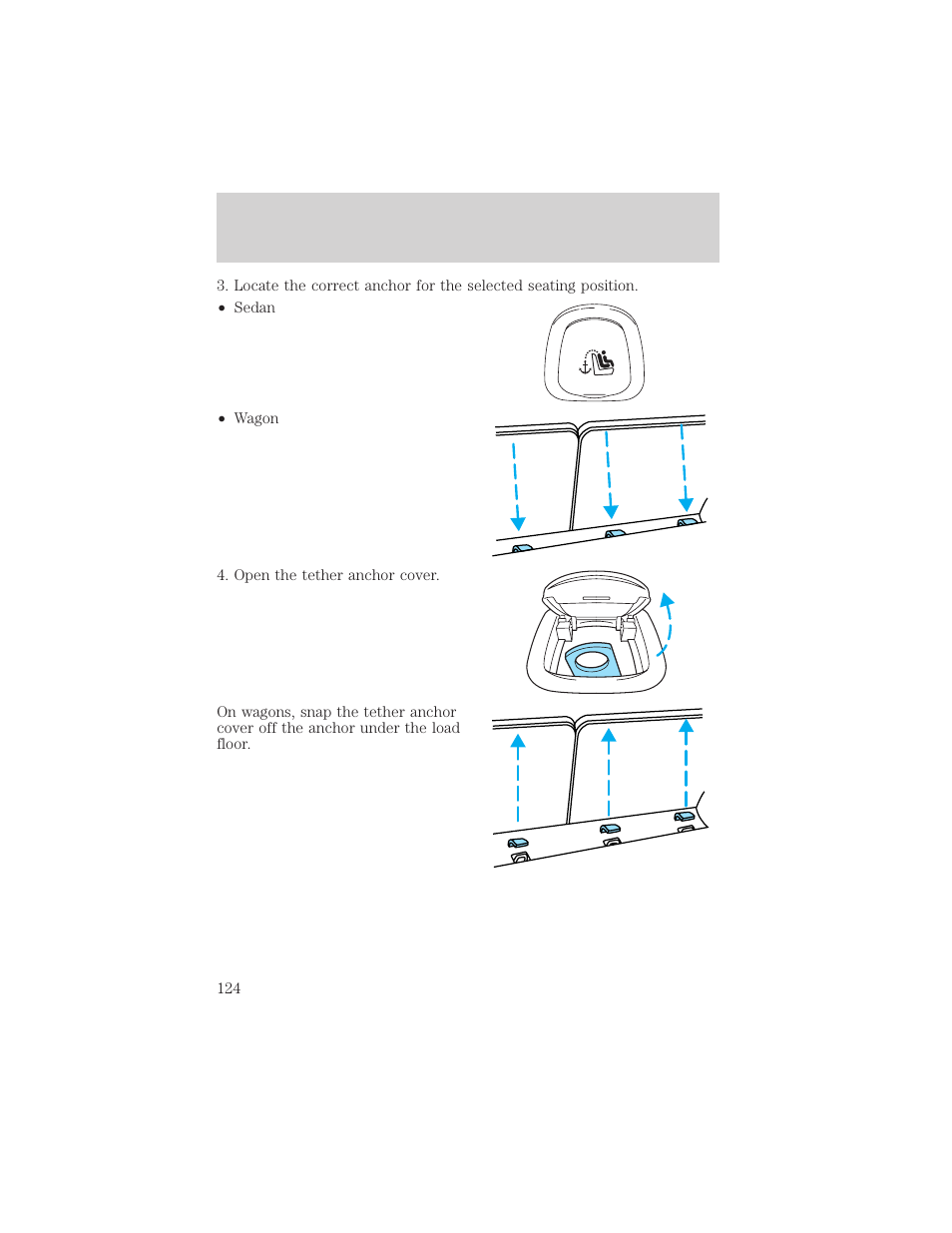 Seating and safety restraints | FORD 2004 Taurus v.2 User Manual | Page 124 / 248