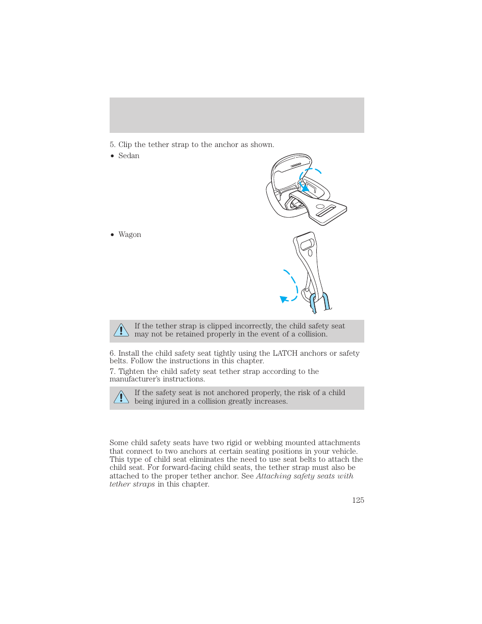 Seating and safety restraints | FORD 2004 Taurus v.2 User Manual | Page 125 / 248