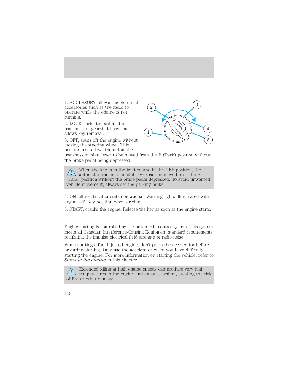 Driving | FORD 2004 Taurus v.2 User Manual | Page 128 / 248