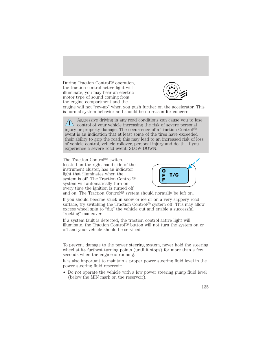 Driving | FORD 2004 Taurus v.2 User Manual | Page 135 / 248