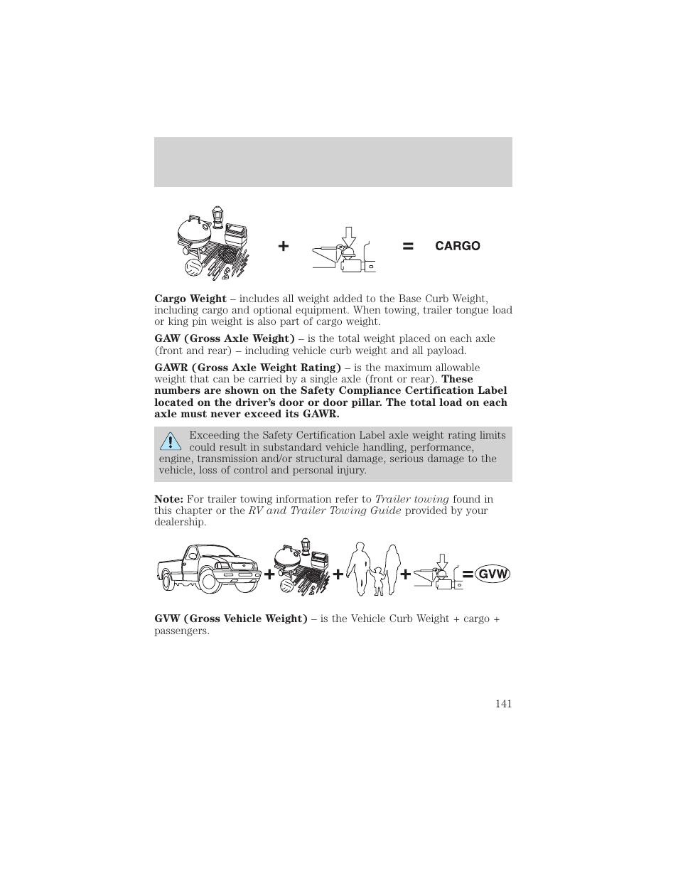 Driving | FORD 2004 Taurus v.2 User Manual | Page 141 / 248