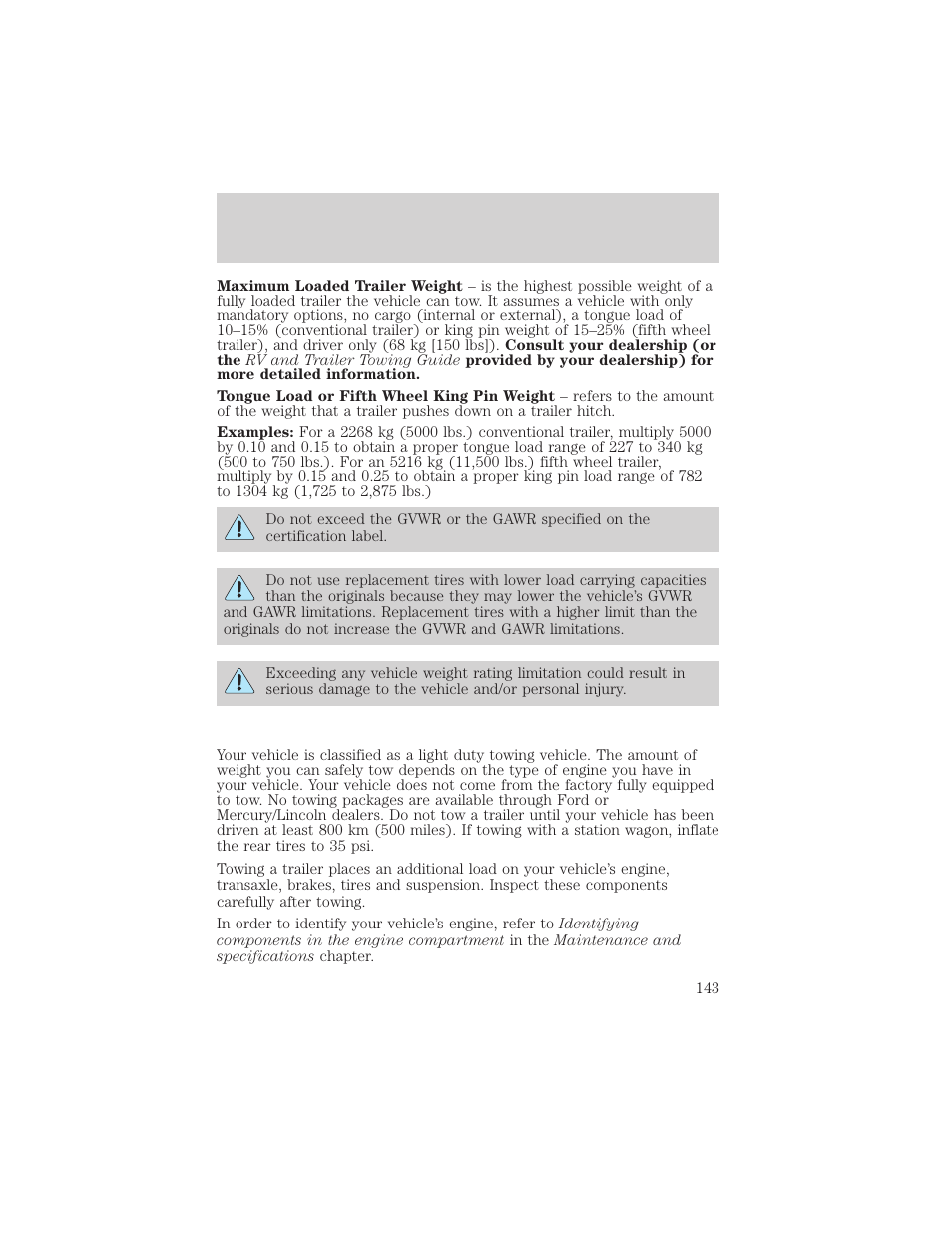 Driving | FORD 2004 Taurus v.2 User Manual | Page 143 / 248