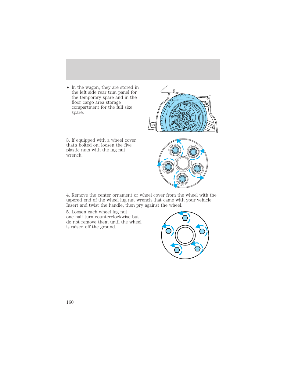 Roadside emergencies | FORD 2004 Taurus v.2 User Manual | Page 160 / 248