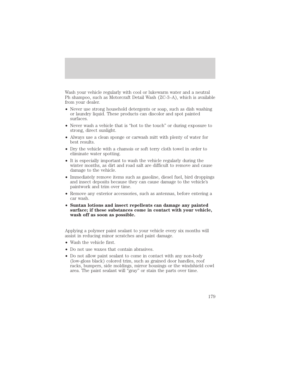 Cleaning | FORD 2004 Taurus v.2 User Manual | Page 179 / 248
