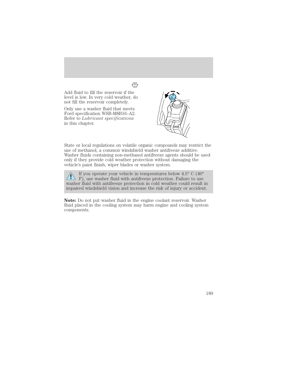 Maintenance and specifications | FORD 2004 Taurus v.2 User Manual | Page 189 / 248