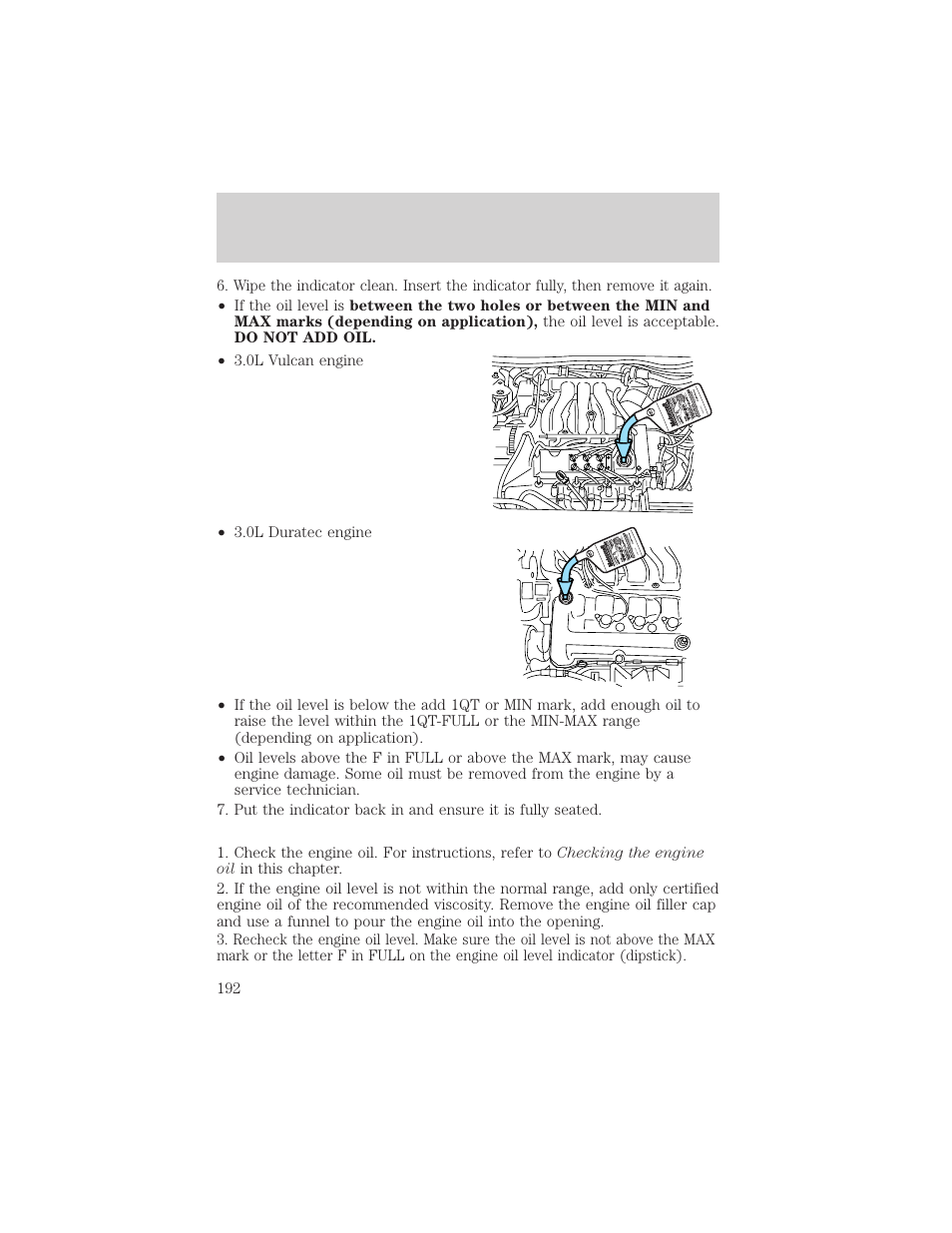 Maintenance and specifications | FORD 2004 Taurus v.2 User Manual | Page 192 / 248