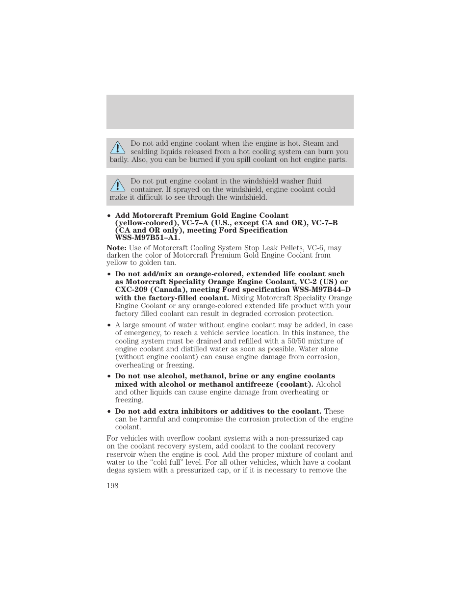 Maintenance and specifications | FORD 2004 Taurus v.2 User Manual | Page 198 / 248