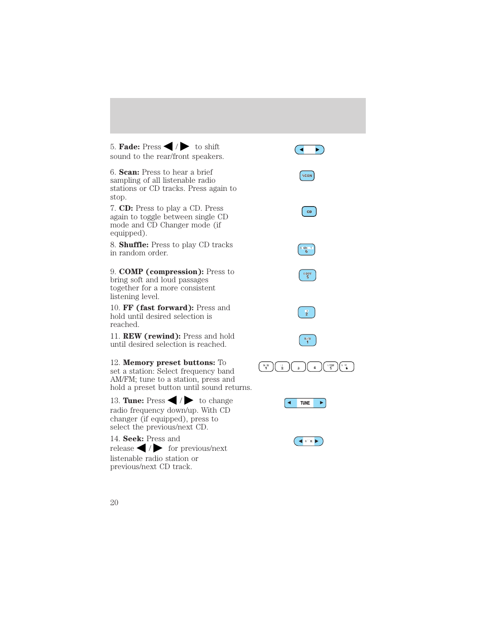 Entertainment systems | FORD 2004 Taurus v.2 User Manual | Page 20 / 248