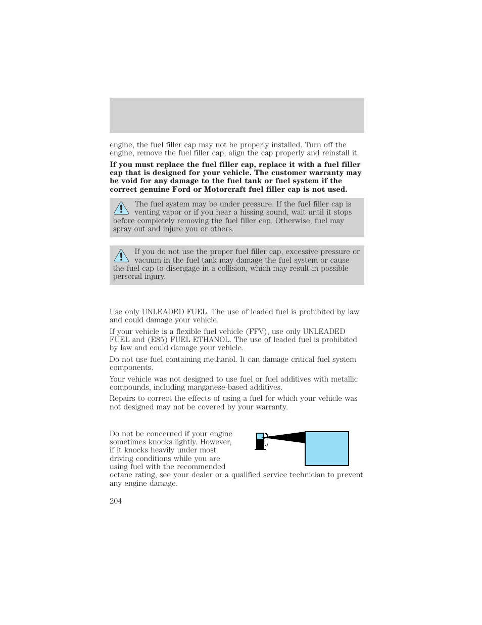 FORD 2004 Taurus v.2 User Manual | Page 204 / 248