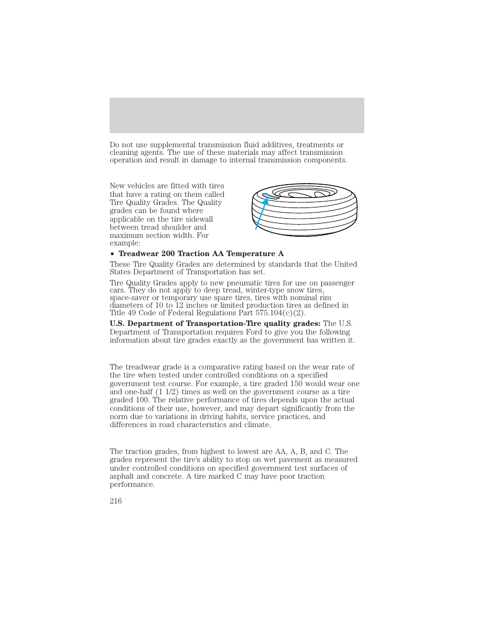 Maintenance and specifications | FORD 2004 Taurus v.2 User Manual | Page 216 / 248