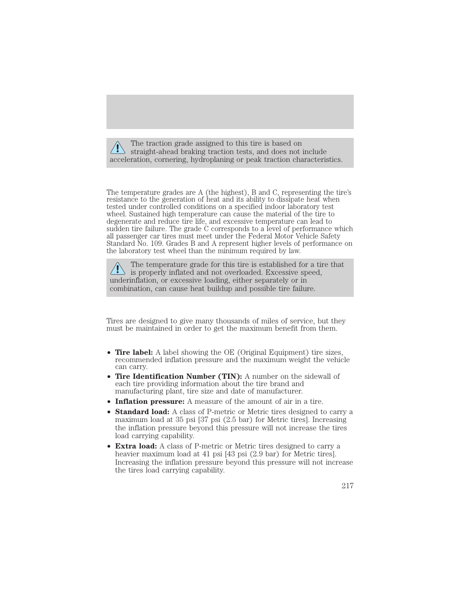 Maintenance and specifications | FORD 2004 Taurus v.2 User Manual | Page 217 / 248