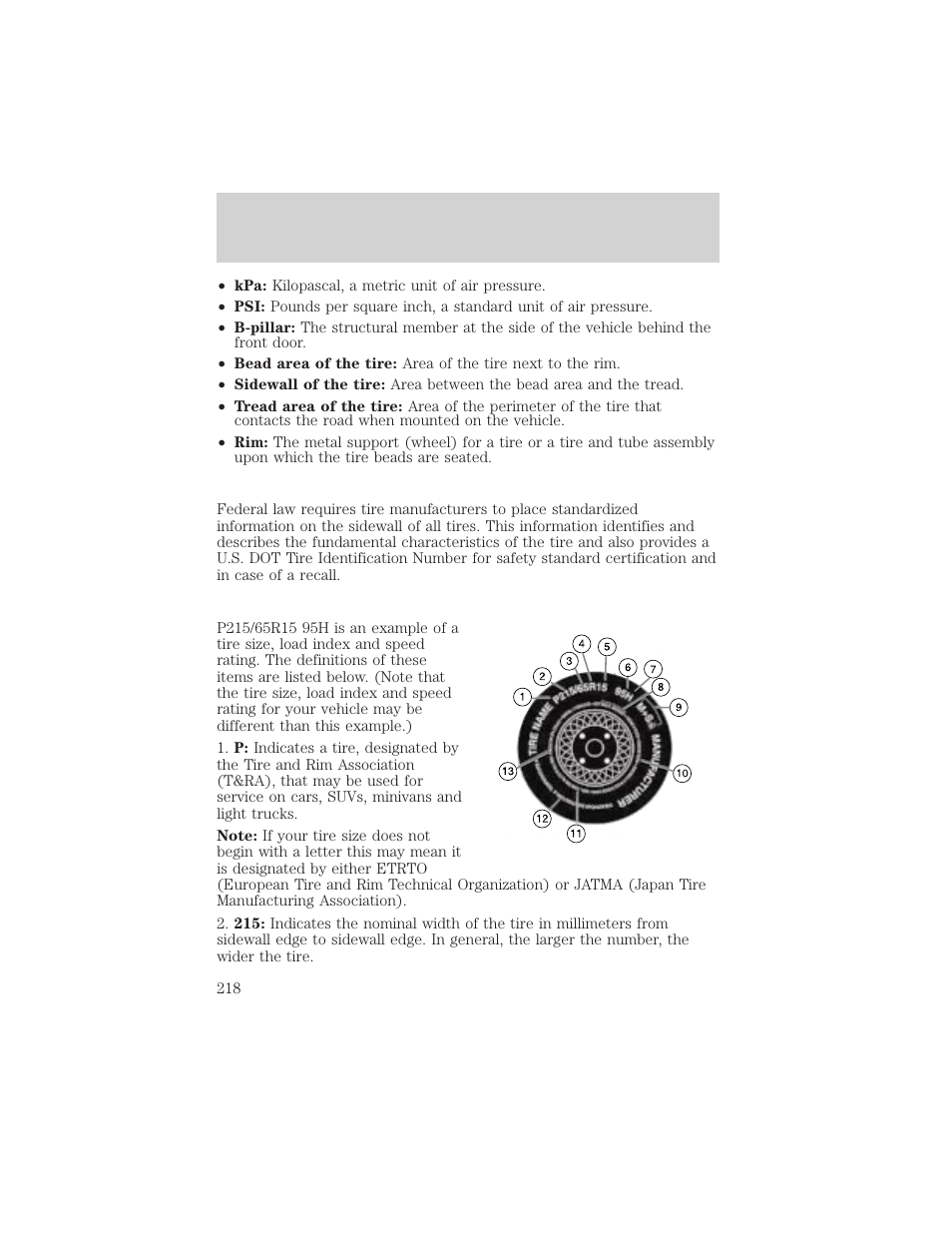 Maintenance and specifications | FORD 2004 Taurus v.2 User Manual | Page 218 / 248