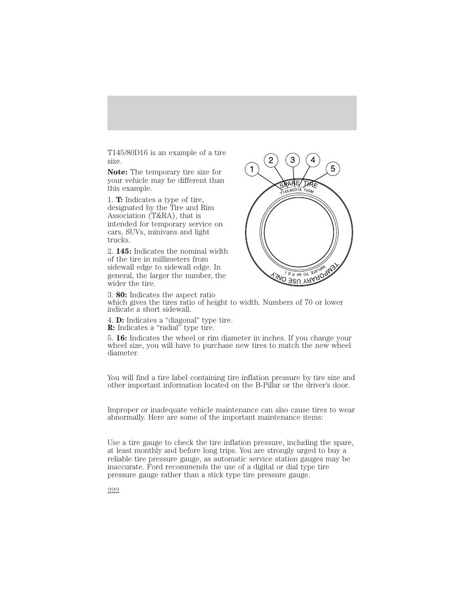 Maintenance and specifications | FORD 2004 Taurus v.2 User Manual | Page 222 / 248