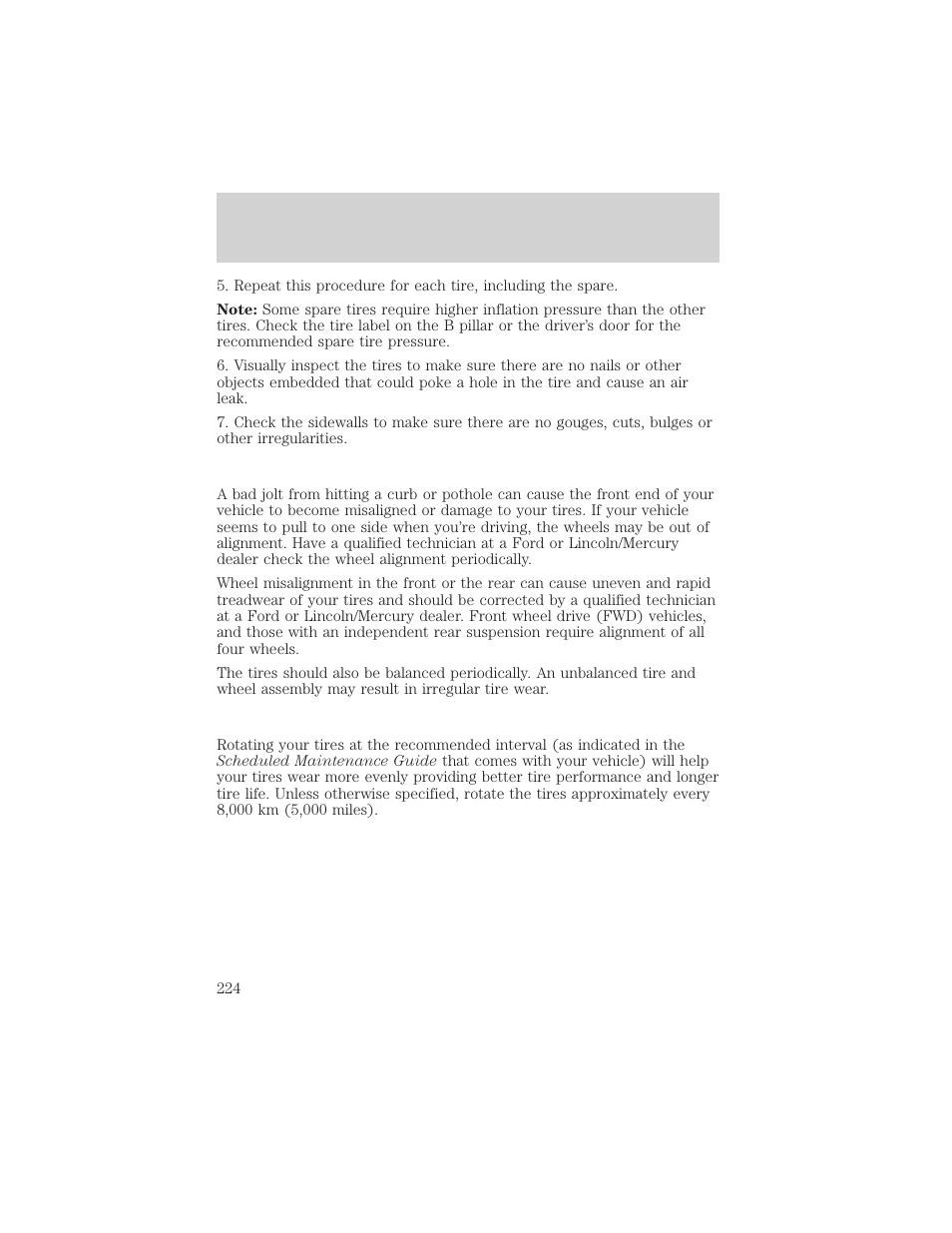 Maintenance and specifications | FORD 2004 Taurus v.2 User Manual | Page 224 / 248