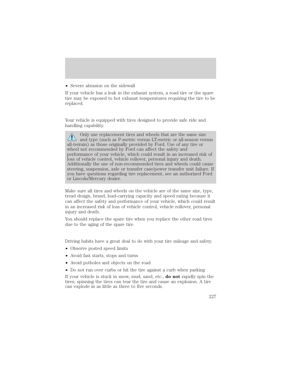 Maintenance and specifications | FORD 2004 Taurus v.2 User Manual | Page 227 / 248