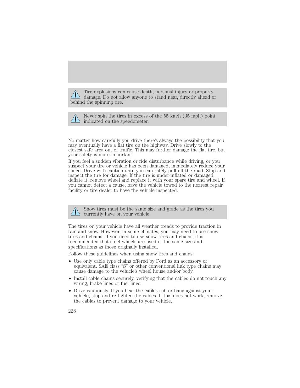 Maintenance and specifications | FORD 2004 Taurus v.2 User Manual | Page 228 / 248