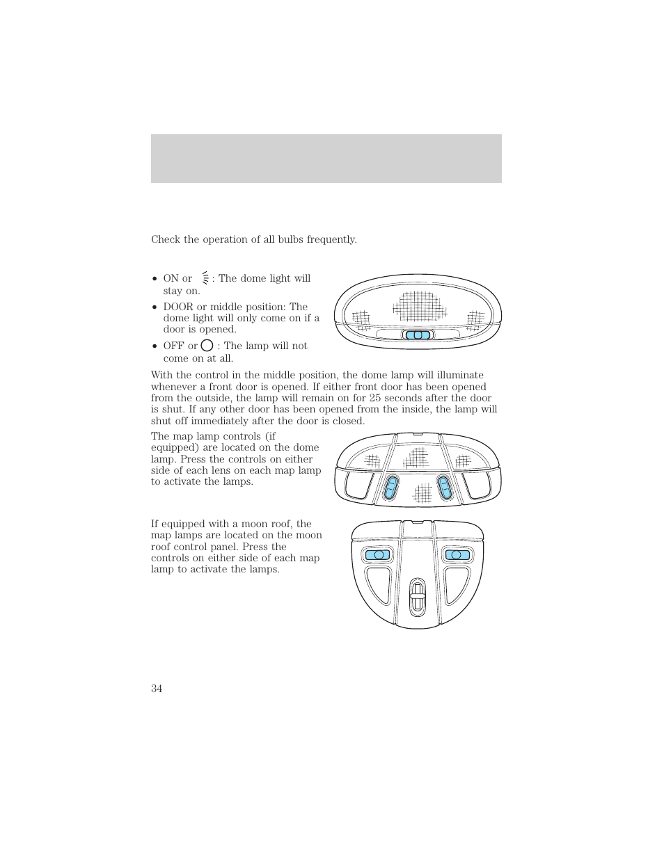 Lights | FORD 2004 Taurus v.2 User Manual | Page 34 / 248