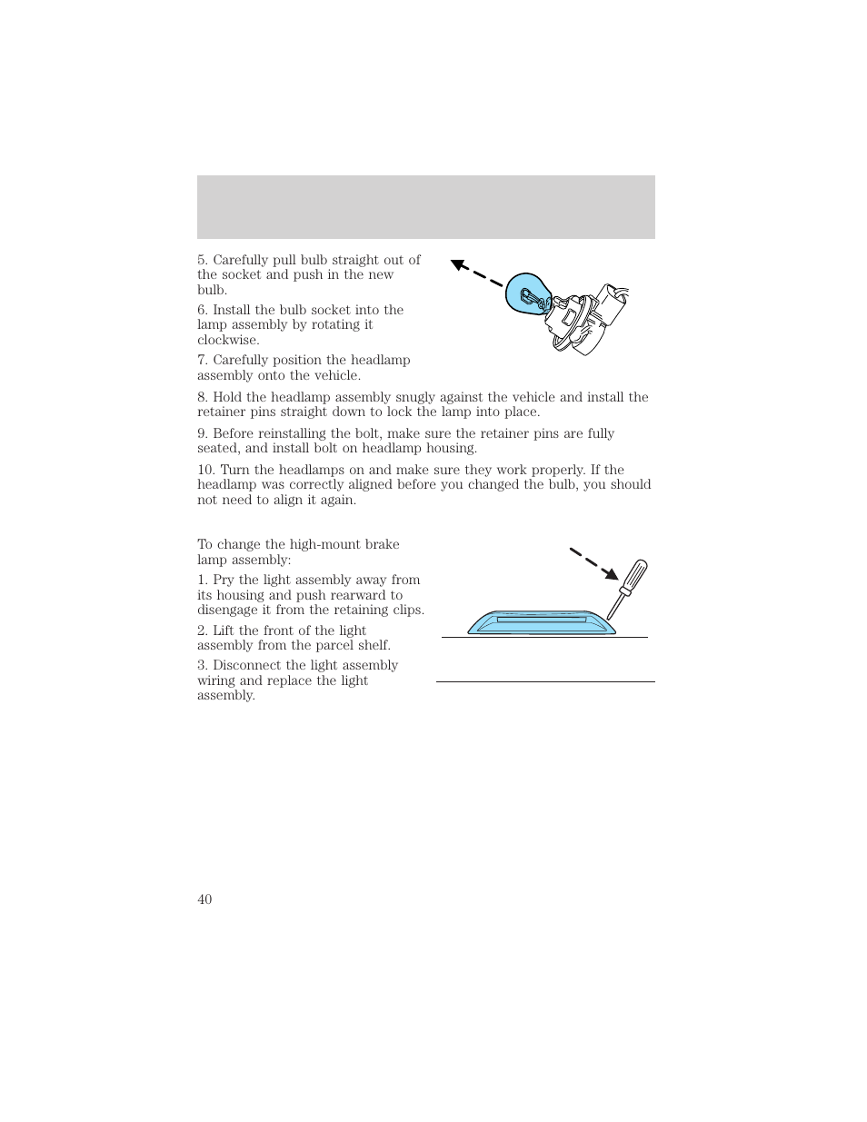 Lights | FORD 2004 Taurus v.2 User Manual | Page 40 / 248