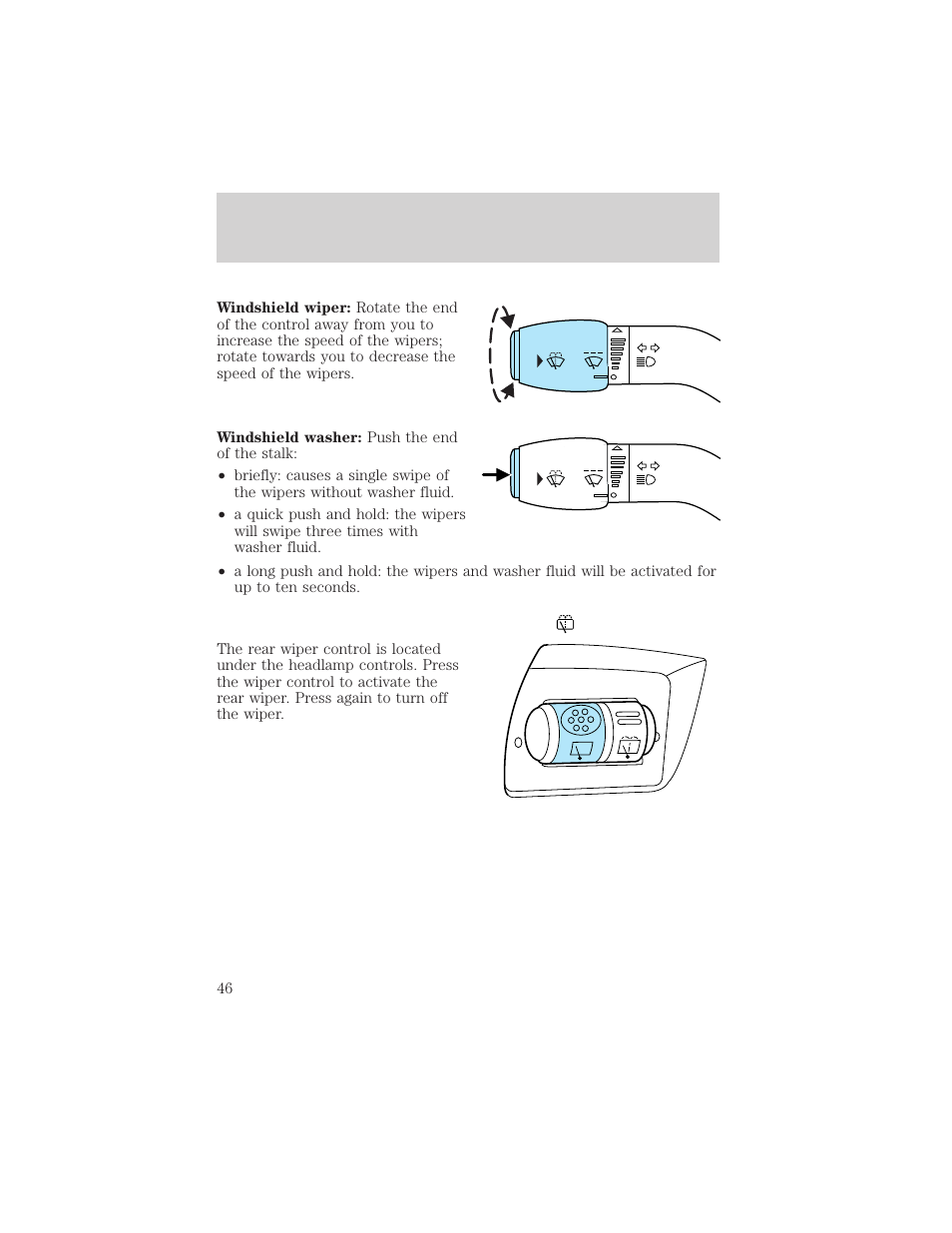 Driver controls | FORD 2004 Taurus v.2 User Manual | Page 46 / 248