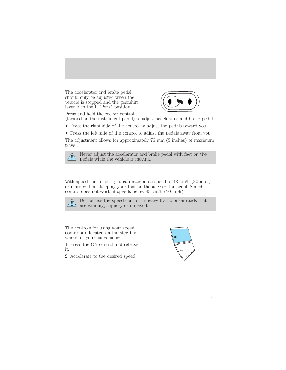 Driver controls | FORD 2004 Taurus v.2 User Manual | Page 51 / 248