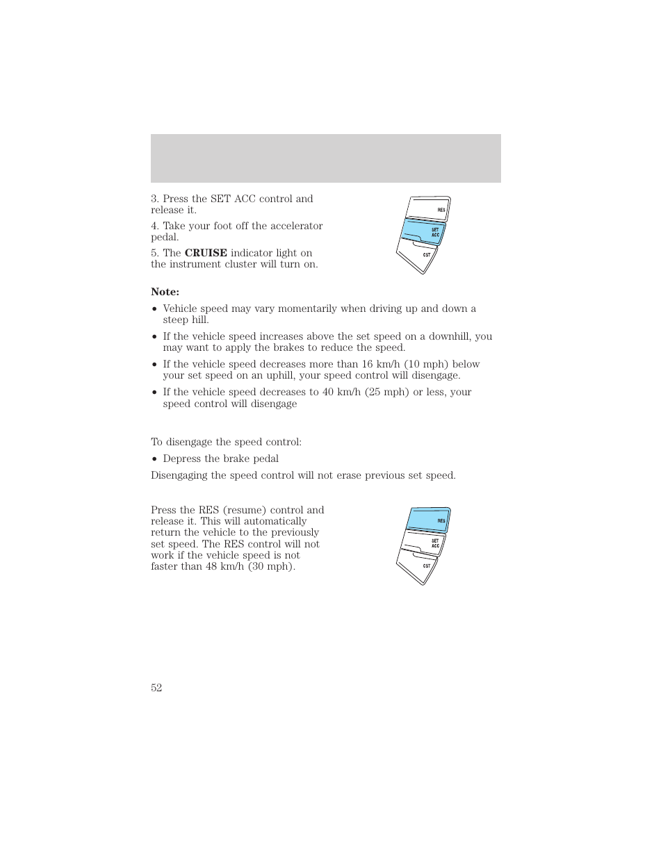 Driver controls | FORD 2004 Taurus v.2 User Manual | Page 52 / 248