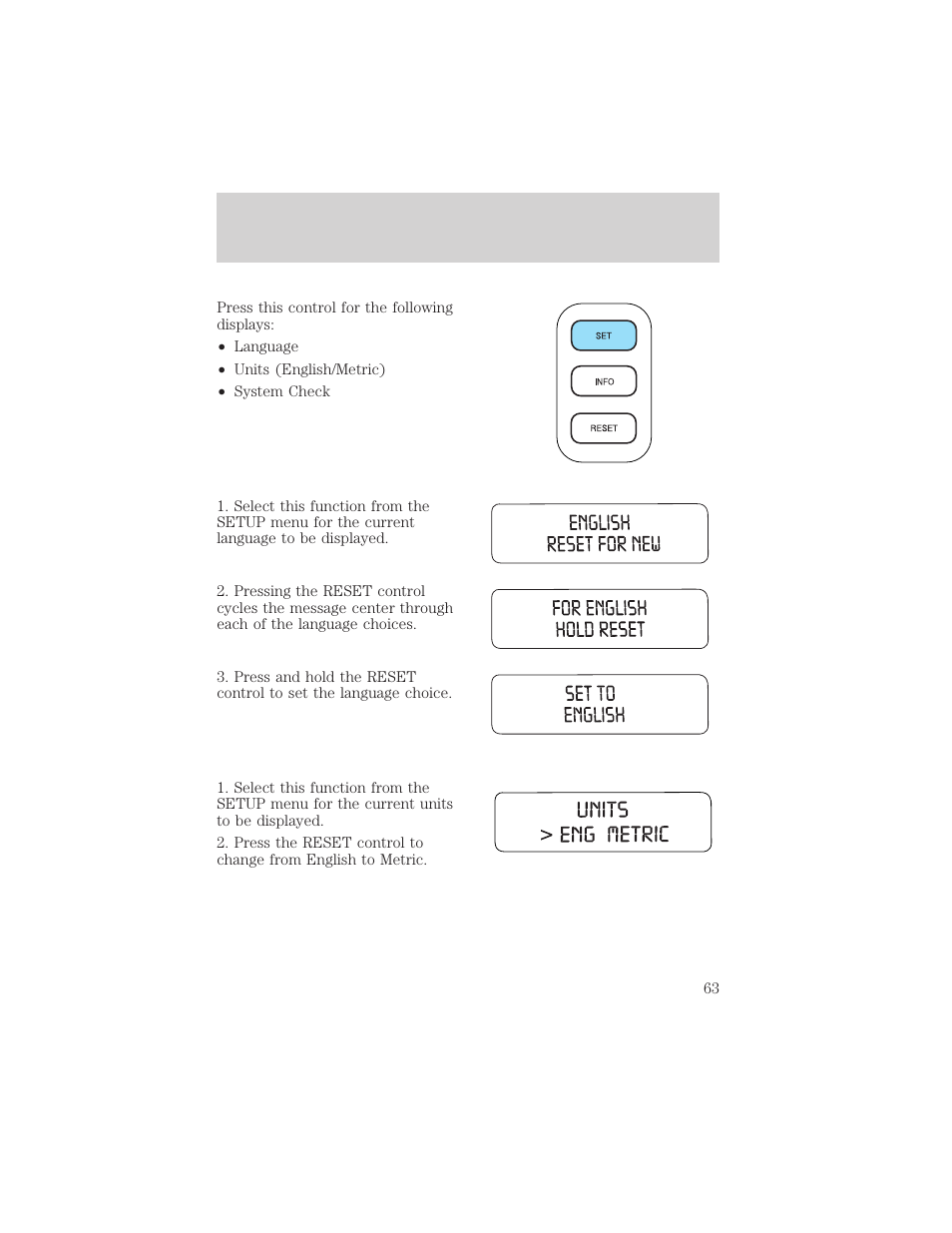 Driver controls | FORD 2004 Taurus v.2 User Manual | Page 63 / 248