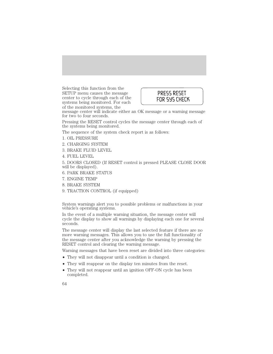 Driver controls | FORD 2004 Taurus v.2 User Manual | Page 64 / 248