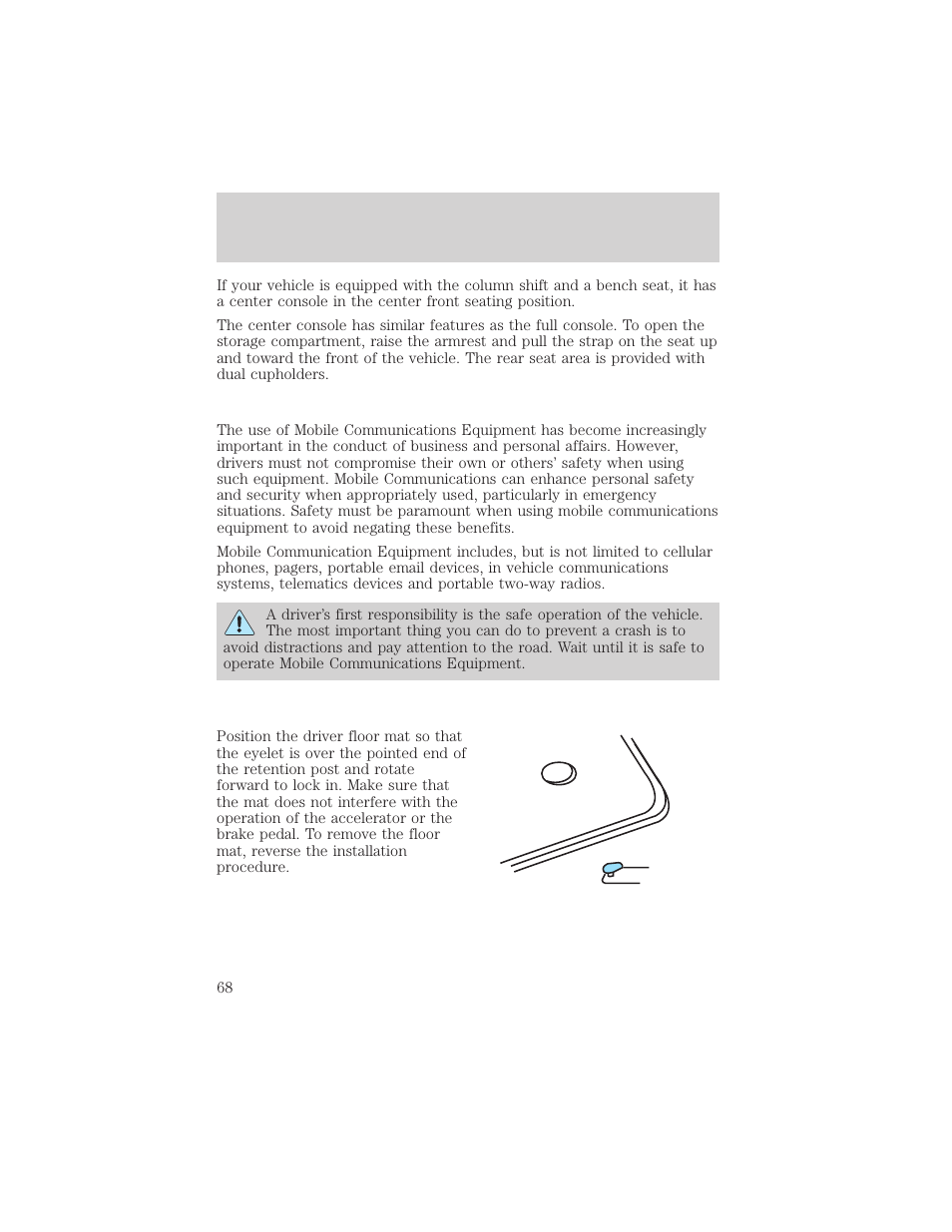 Driver controls | FORD 2004 Taurus v.2 User Manual | Page 68 / 248