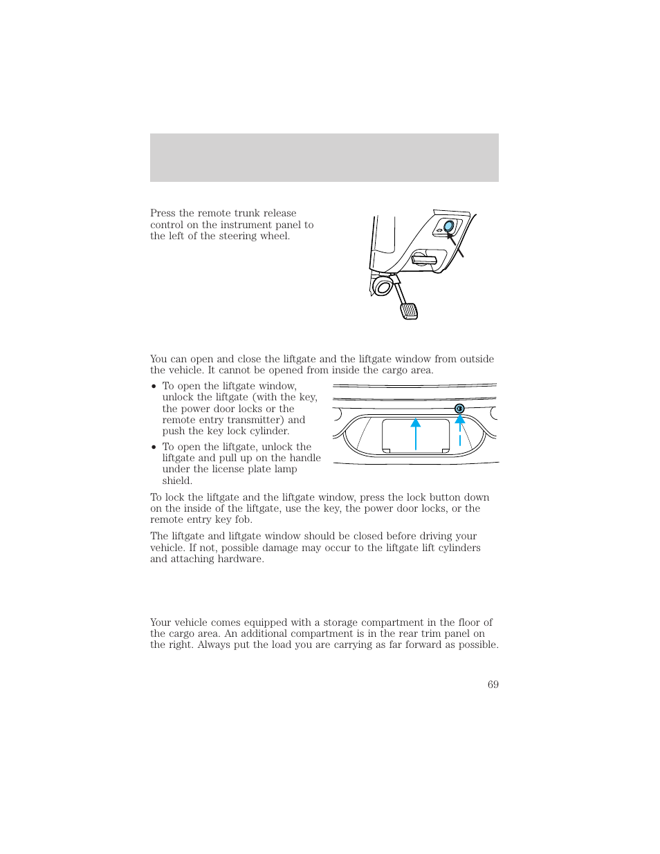 Driver controls | FORD 2004 Taurus v.2 User Manual | Page 69 / 248
