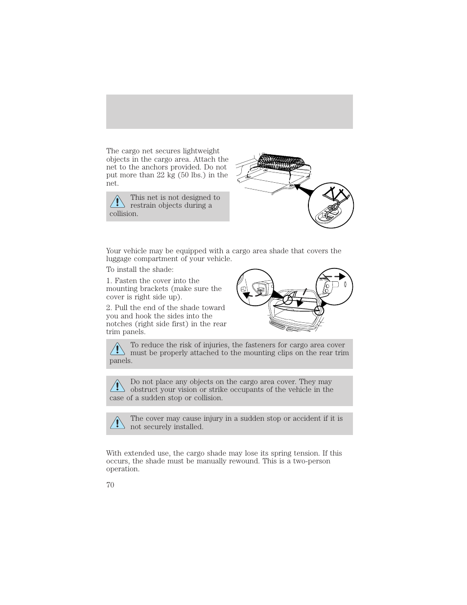 Driver controls | FORD 2004 Taurus v.2 User Manual | Page 70 / 248