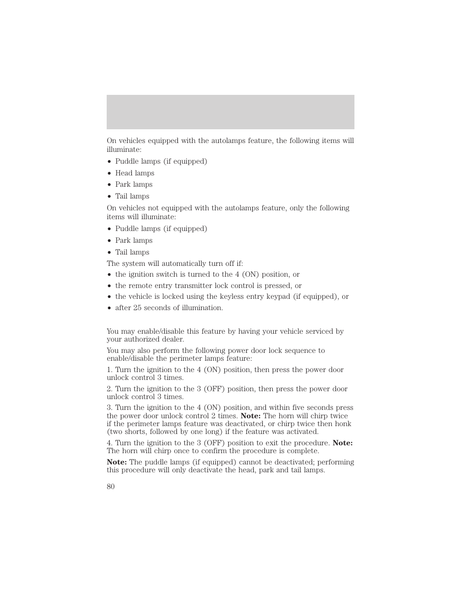 Locks and security | FORD 2004 Taurus v.2 User Manual | Page 80 / 248