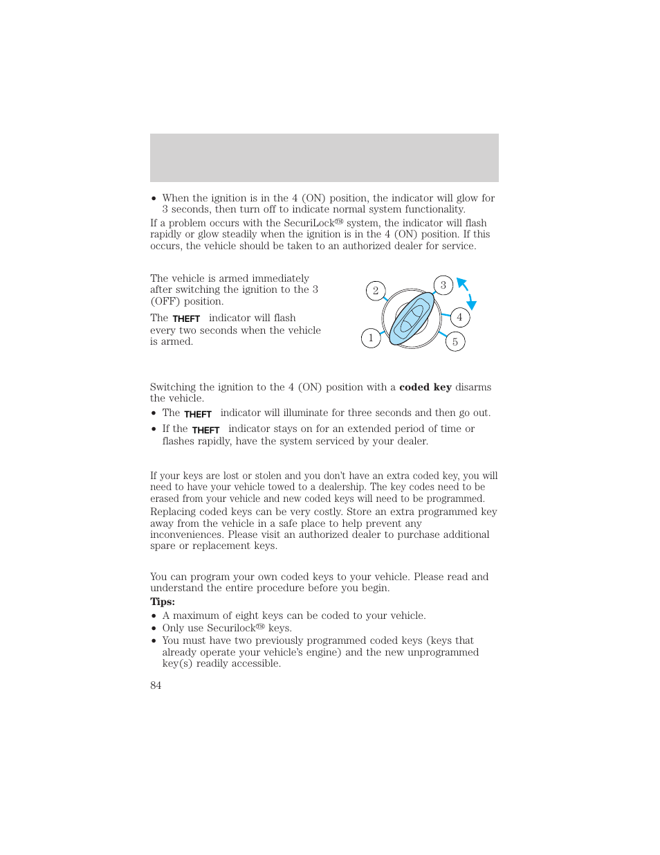 Locks and security | FORD 2004 Taurus v.2 User Manual | Page 84 / 248