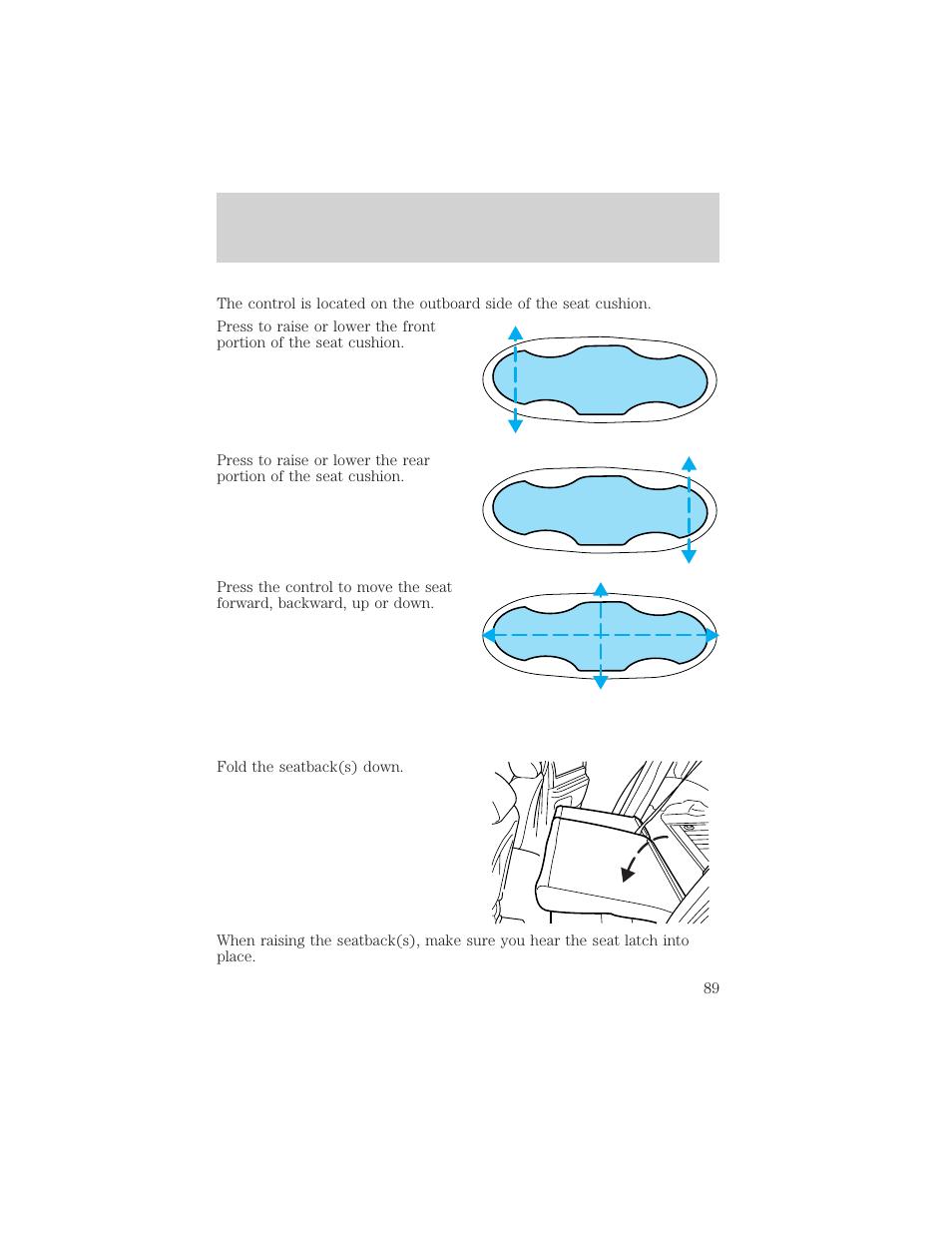 Seating and safety restraints | FORD 2004 Taurus v.2 User Manual | Page 89 / 248