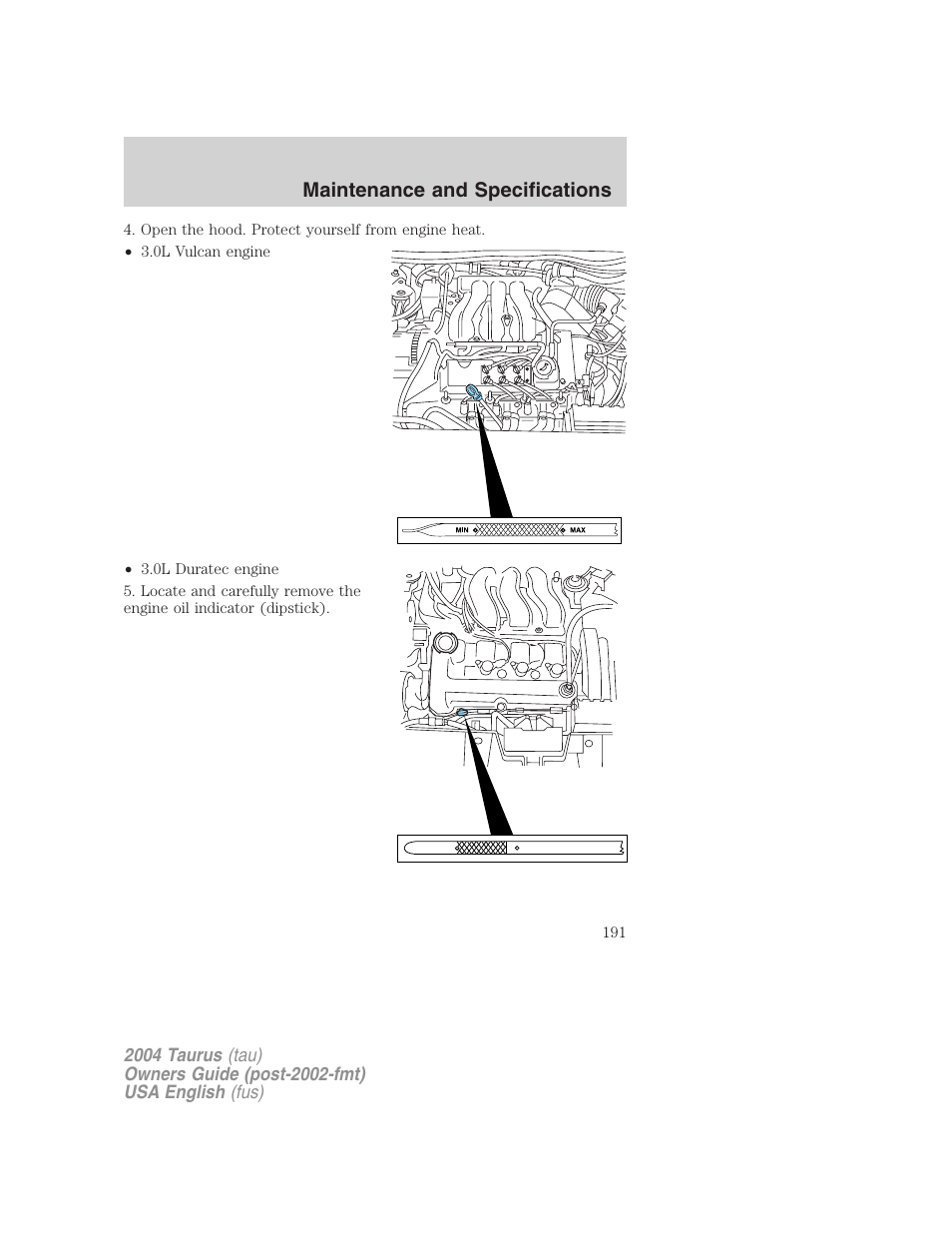 FORD 2004 Taurus v.3 User Manual | Page 191 / 248