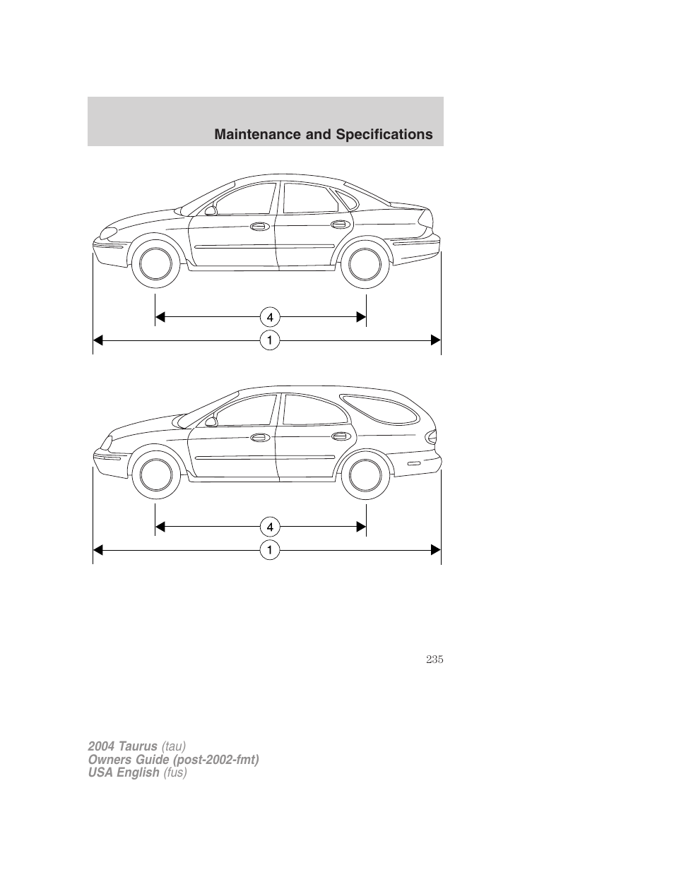 FORD 2004 Taurus v.3 User Manual | Page 235 / 248